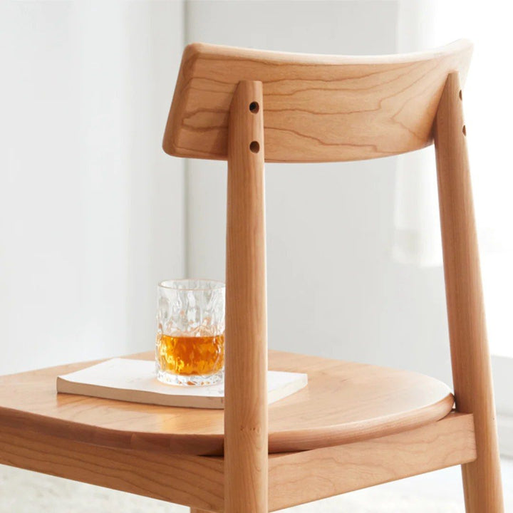 HAAKO Cherry Wood Dining Chair (Set of 2)
