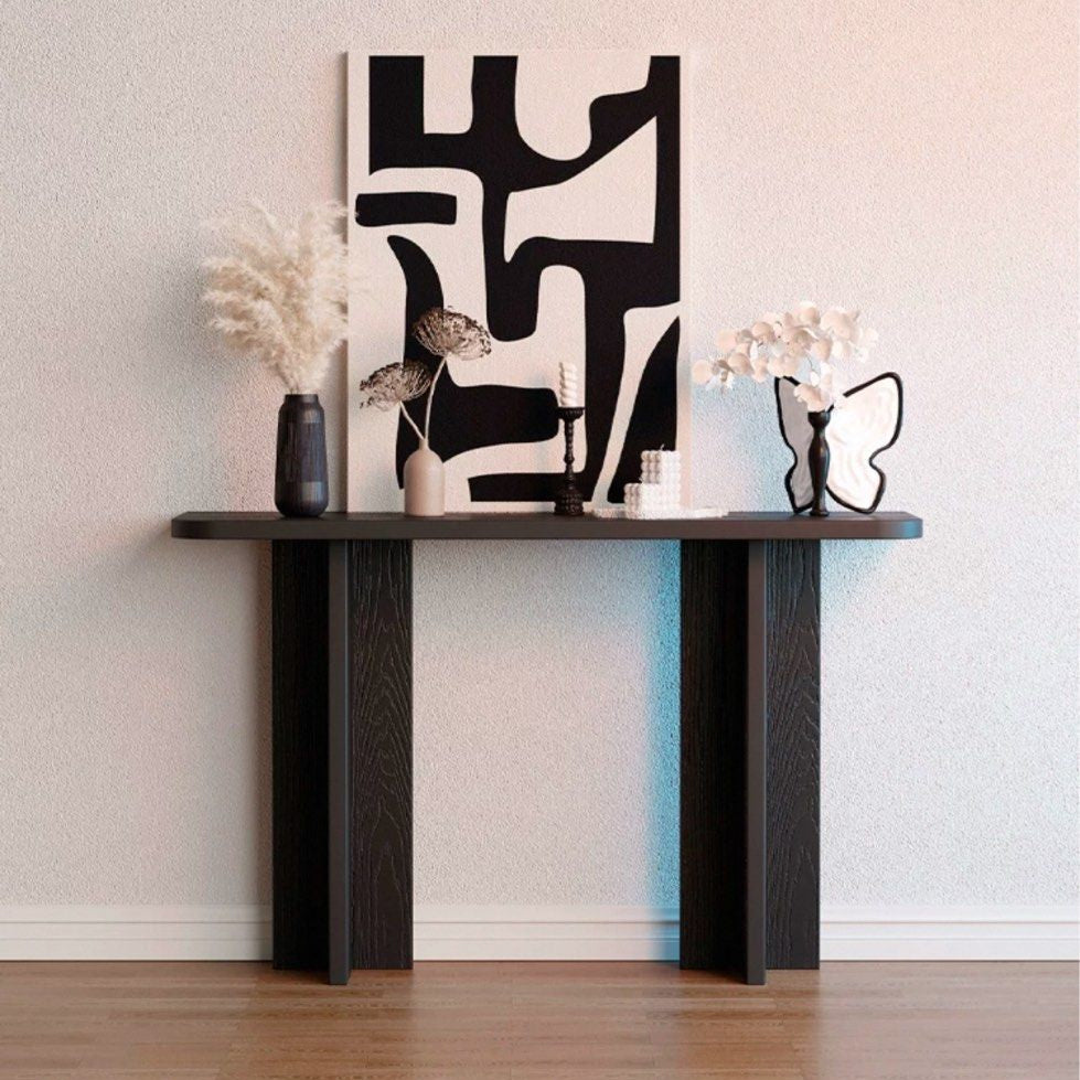 KALMION Modern Solid Wood Console Table