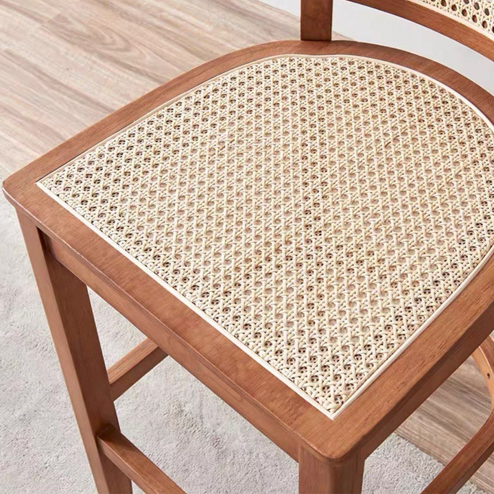 ADAIR Rustic Rattan Bar Stool