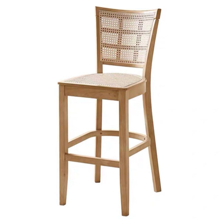 ADAIR Rustic Rattan Bar Stool