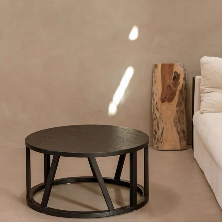 AXELSEN Rustic Solid Wood Coffee Table