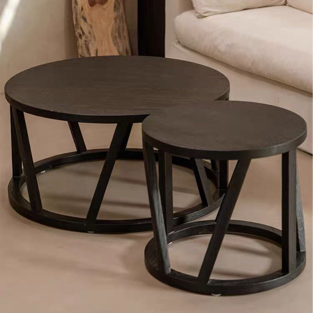 AXELSEN Rustic Solid Wood Coffee Table