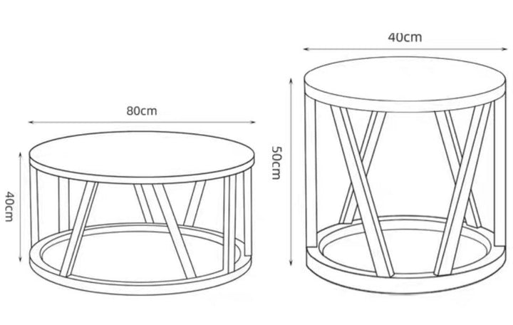 AXELSEN Rustic Solid Wood Coffee Table