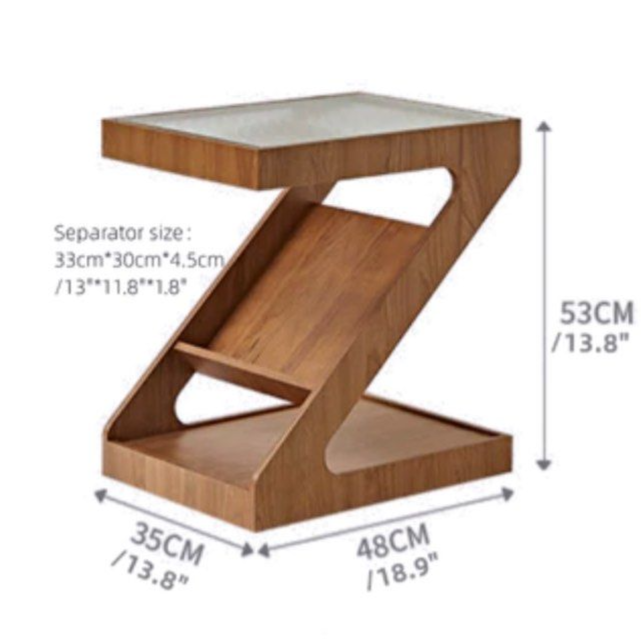 MORALES Glass End Table