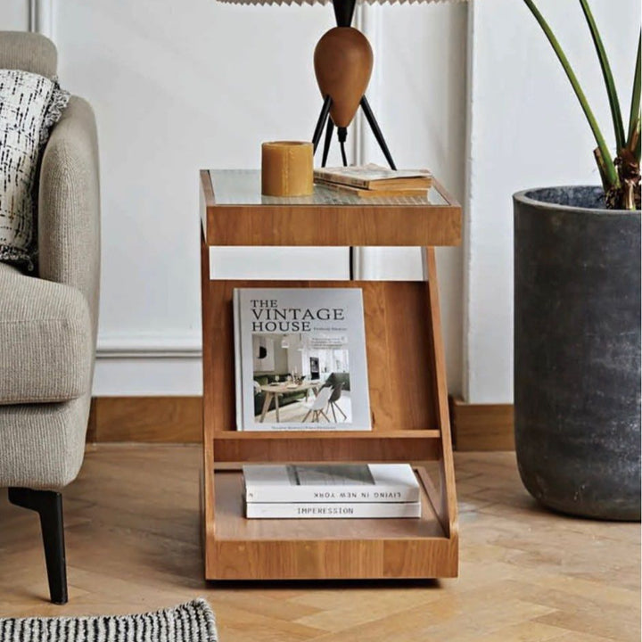 MORALES Glass End Table
