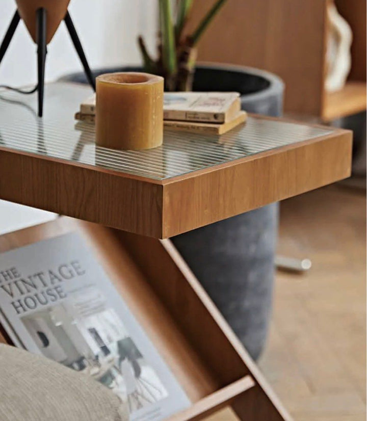 MORALES Glass End Table