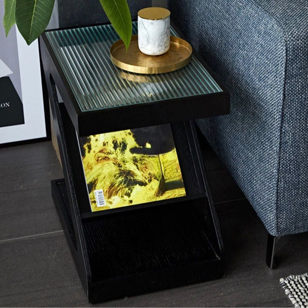 MORALES Glass End Table