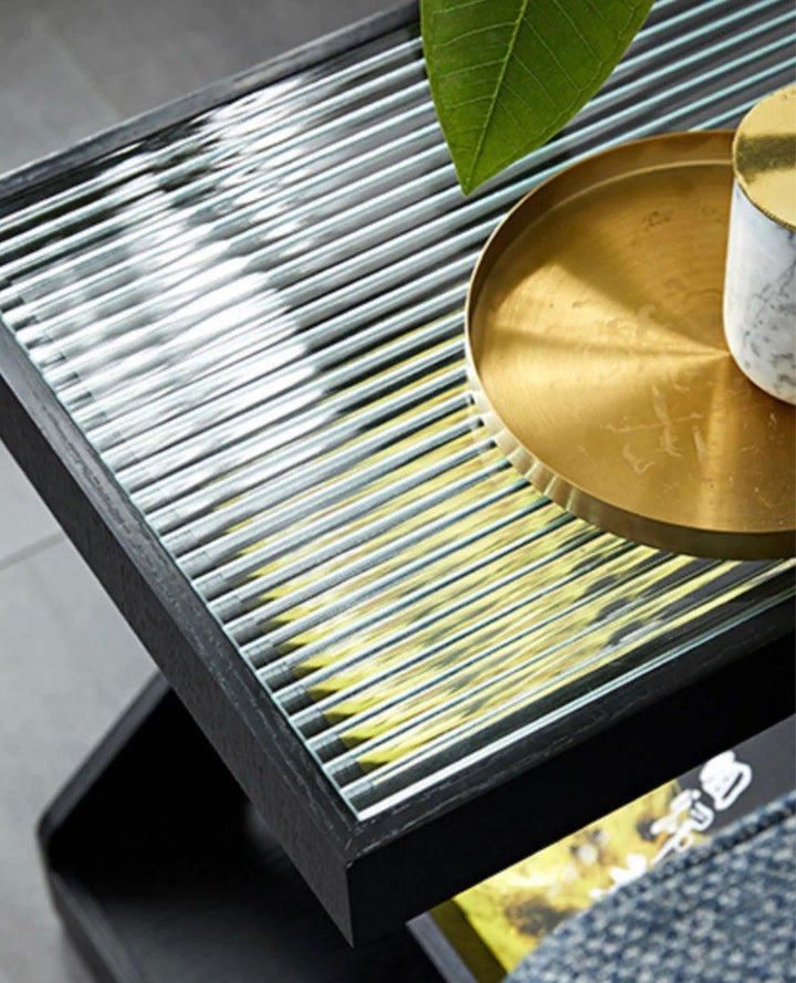 MORALES Glass End Table