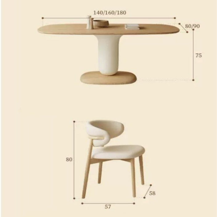 TITO Japandi Solid Wood Dining Table