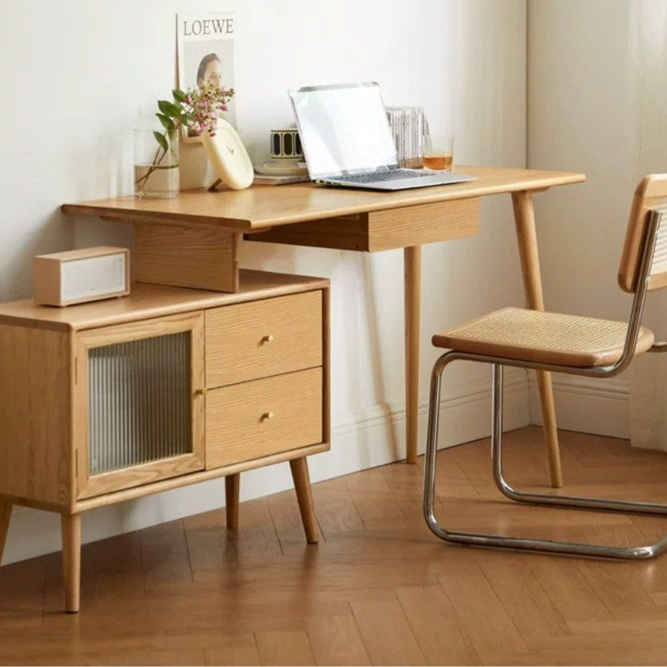 PIERRE Japandi Solid Wood Study Desk