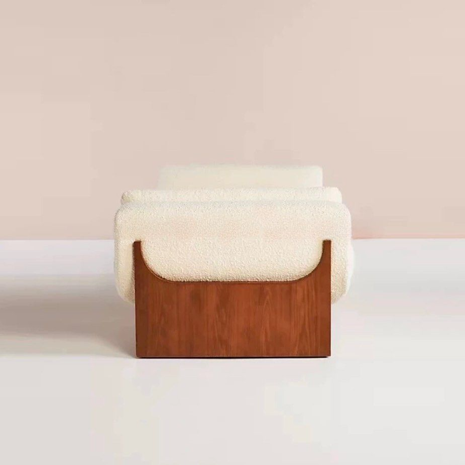 AJION Modern Solid Wood Bench