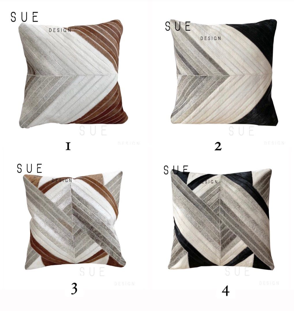 DINO Modern Cowhide Leather Cushion