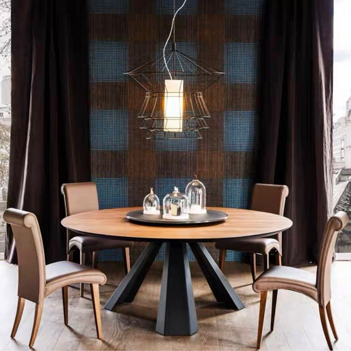 BOWEN Rustic Solid Wood Dining Table