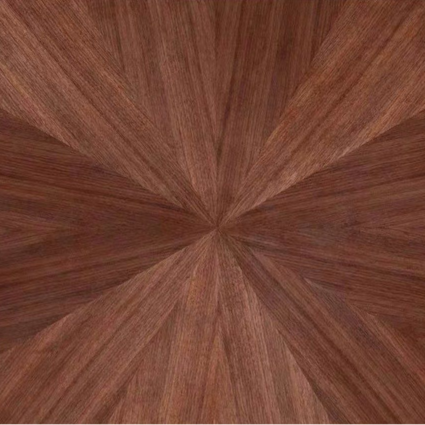 GERCI Modern Walnut Wood Oval Dining Table