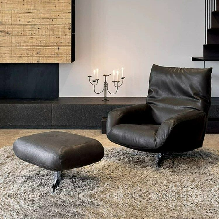 MAYA Modern Leather Lounge Chair