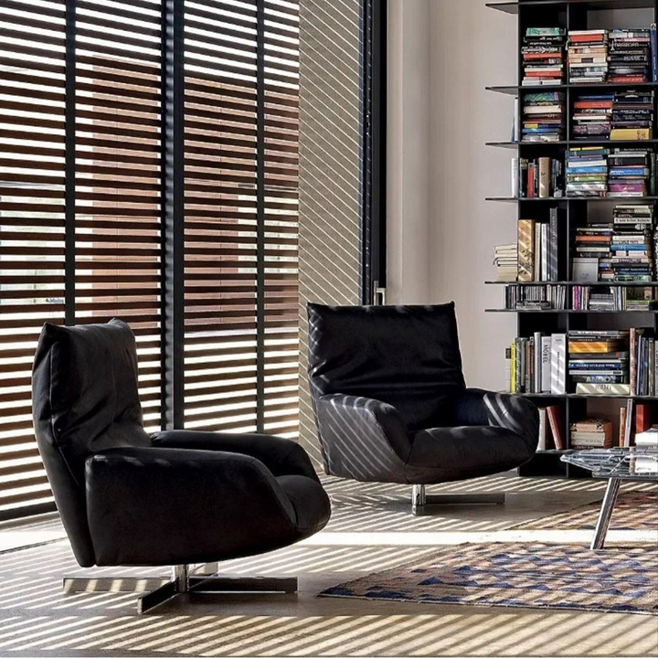 MAYA Modern Leather Lounge Chair