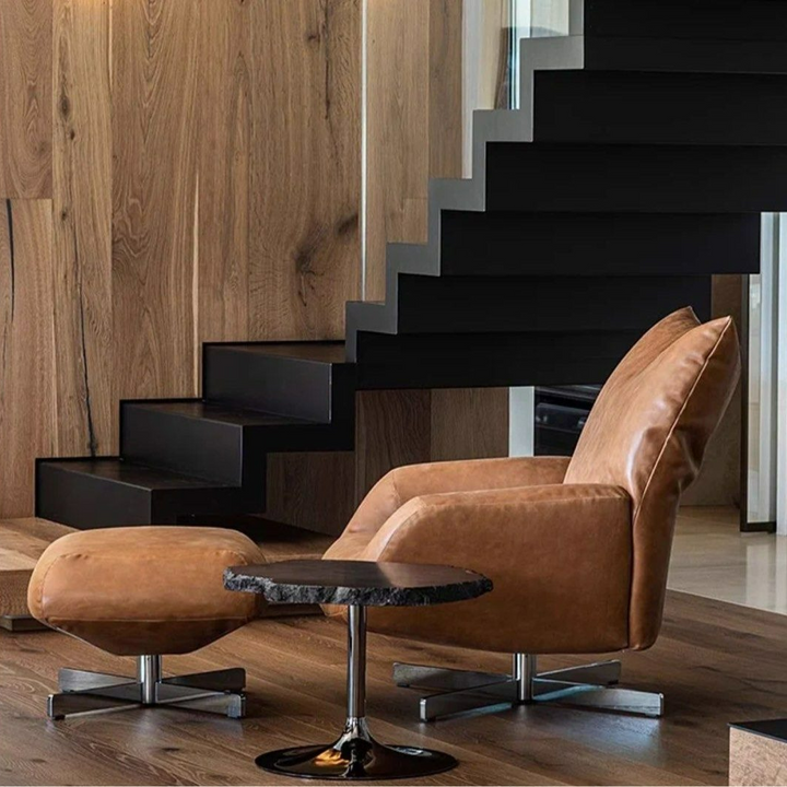 MAYA Modern Leather Lounge Chair