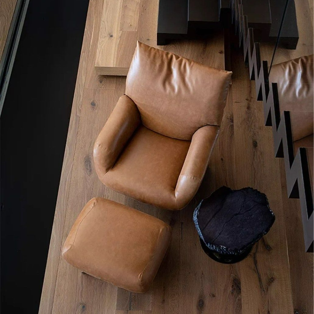 MAYA Modern Leather Lounge Chair