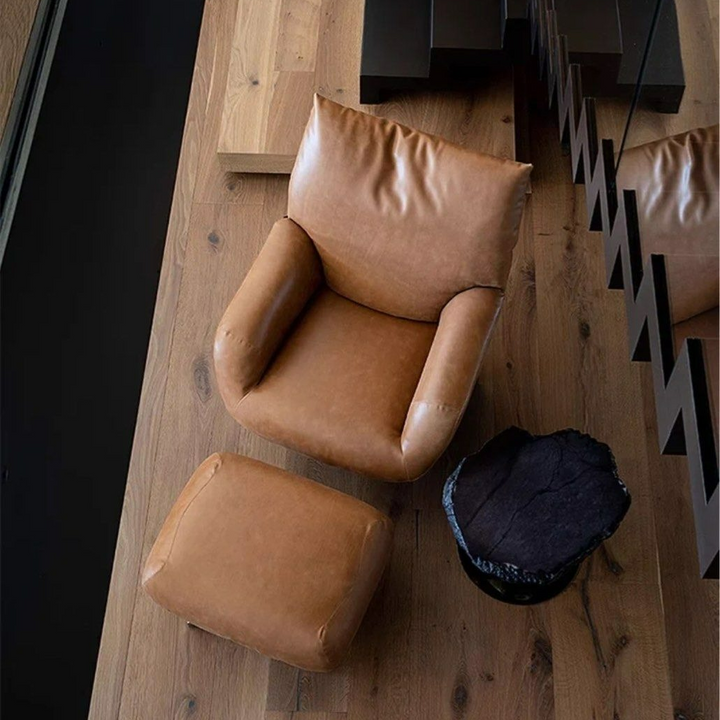 MAYA Modern Leather Lounge Chair