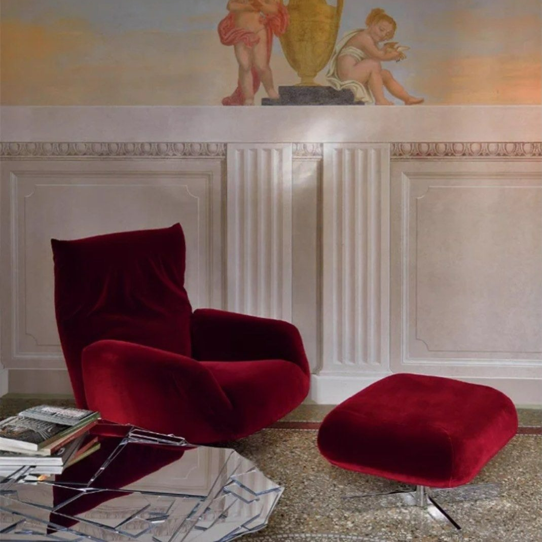MAYA Modern Leather Lounge Chair