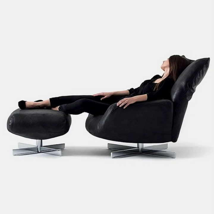MAYA Modern Leather Lounge Chair