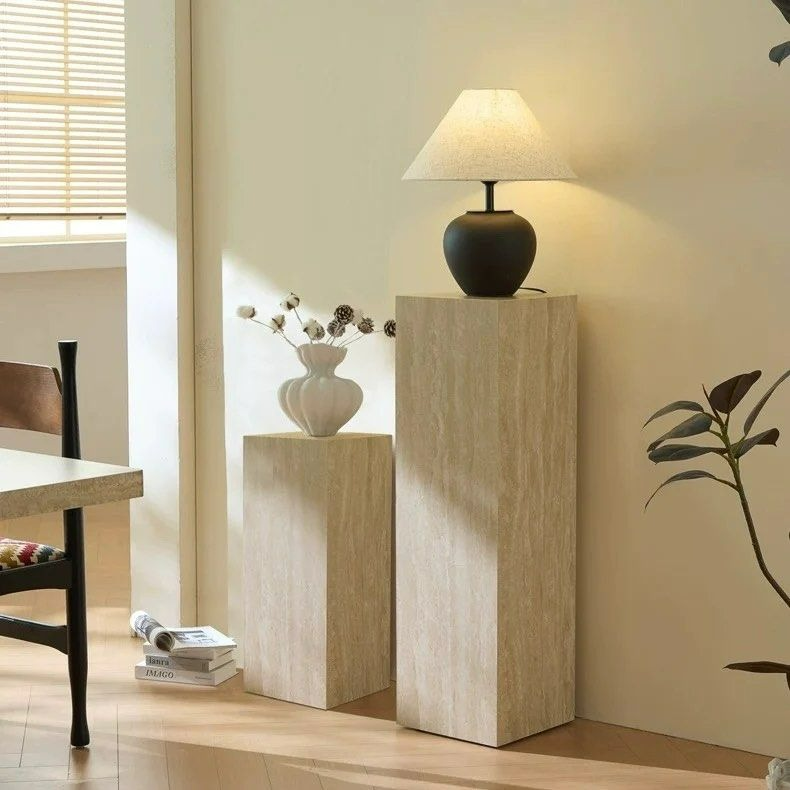 GURNEY Modern Travertine Pedestal