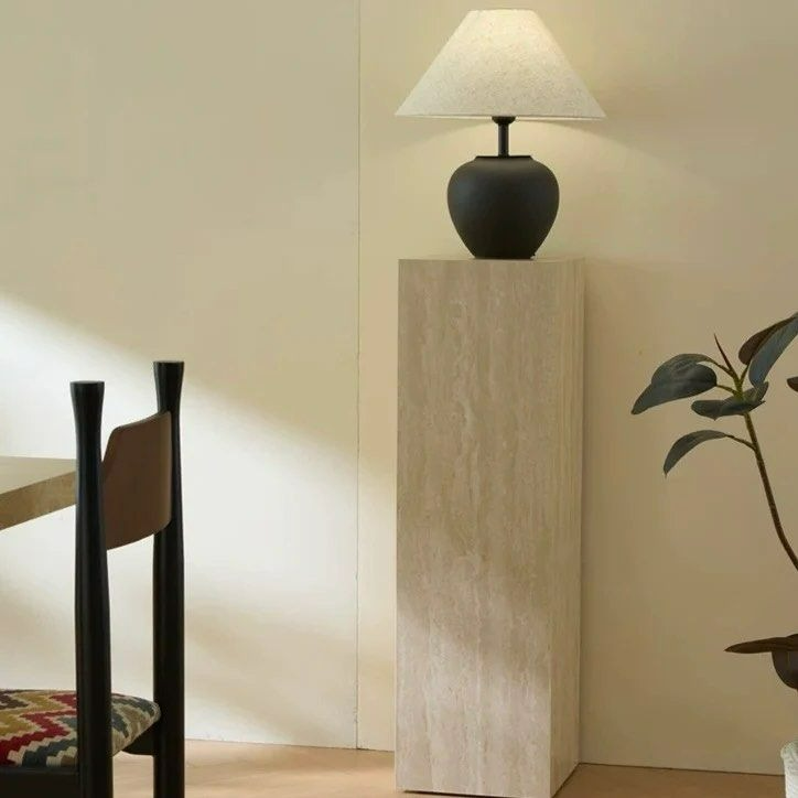 GURNEY Modern Travertine Pedestal