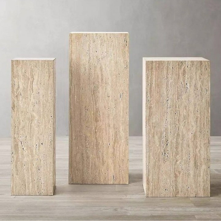 GURNEY Modern Travertine Pedestal