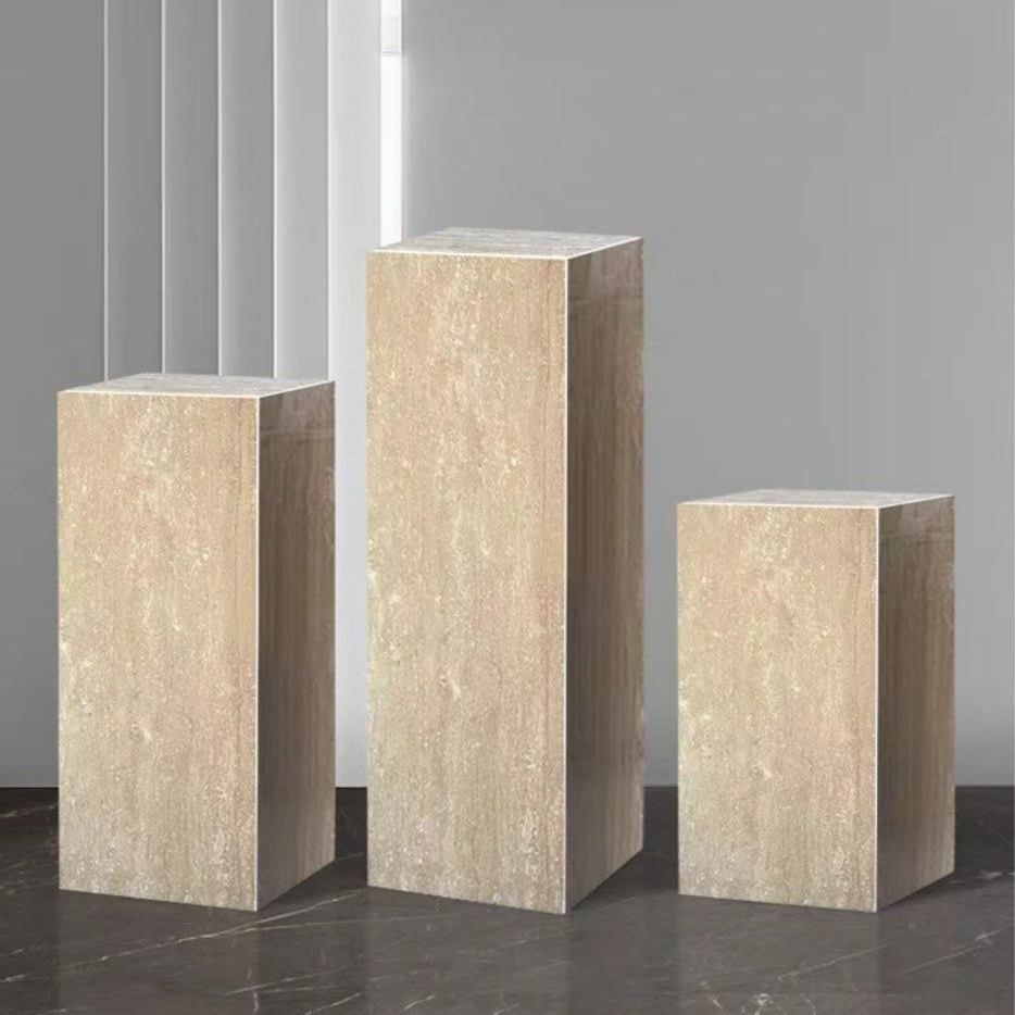 GURNEY Modern Travertine Pedestal