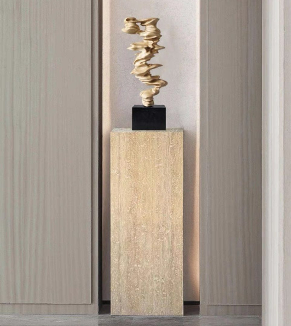 GURNEY Modern Travertine Pedestal