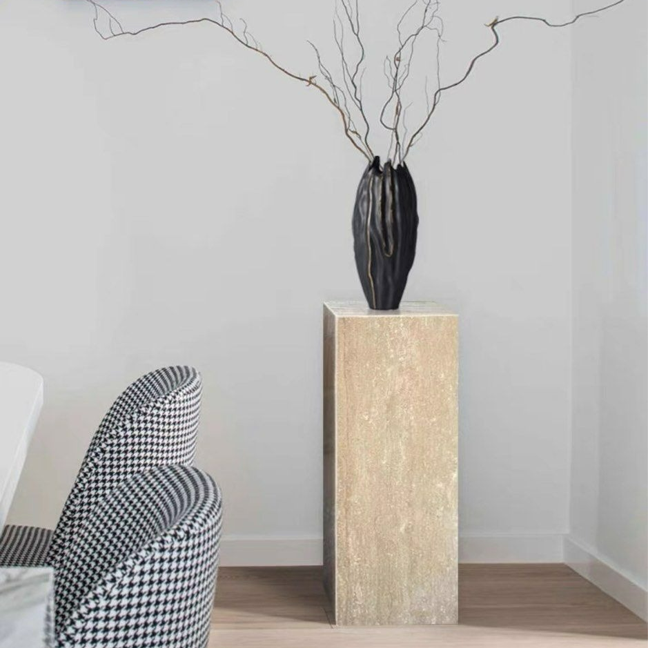 GURNEY Modern Travertine Pedestal