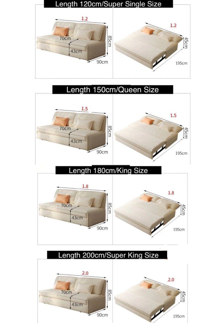 OSSARIA Scratch Resistant Sofa Bed