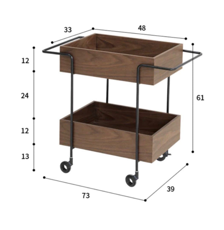 DRISM Wood Kitchen Trolley
