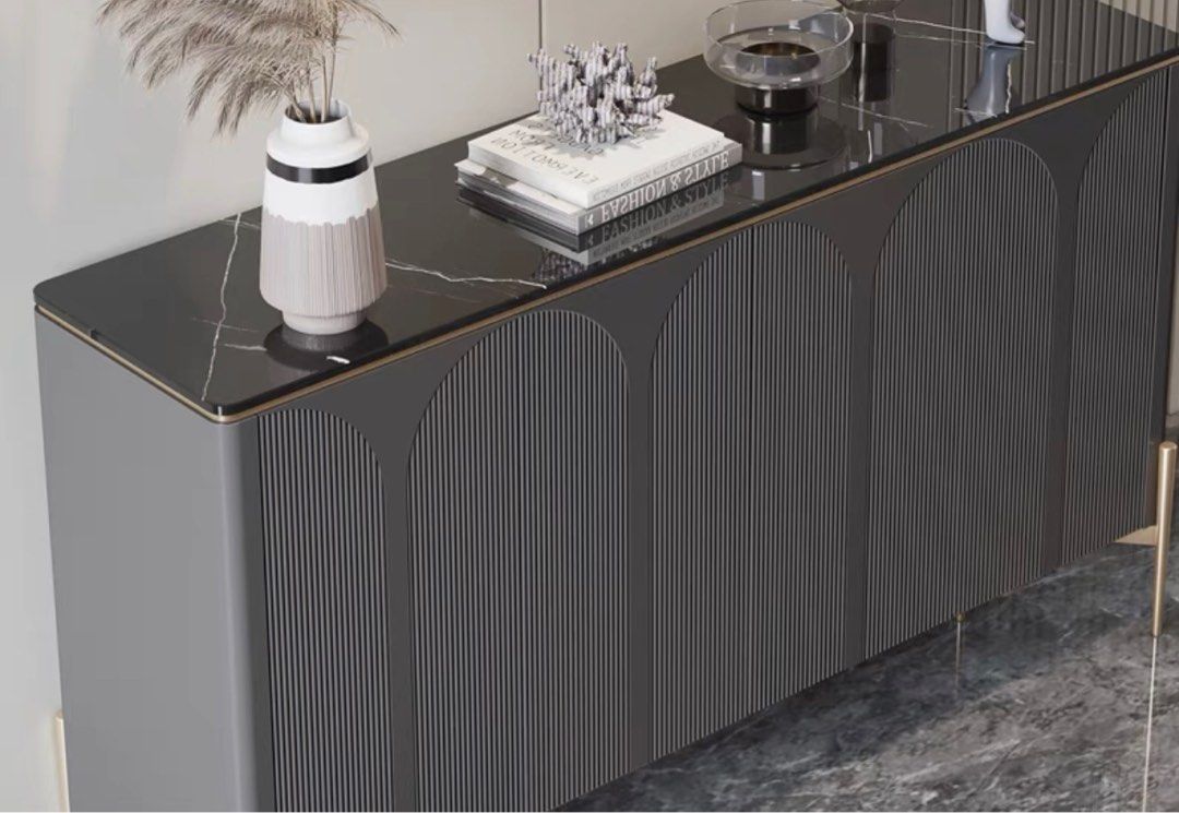 KASHEY Modern Marble Sideboard