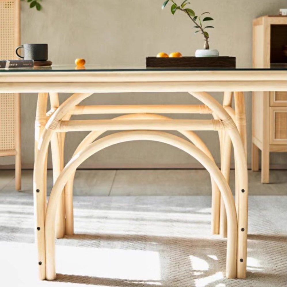 KAILANI Rustic Rattan Dining Table