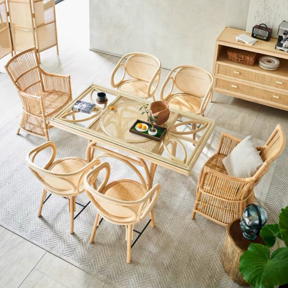 KAILANI Rustic Rattan Dining Table
