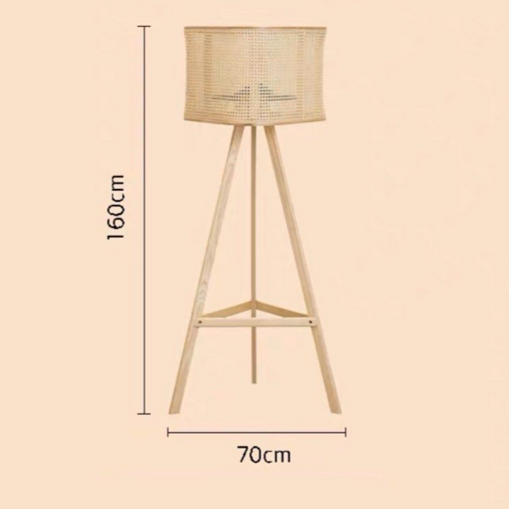 DUREN Japandi Rattan Floor Lamp