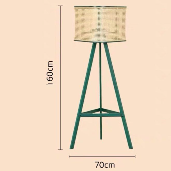DUREN Japandi Rattan Floor Lamp