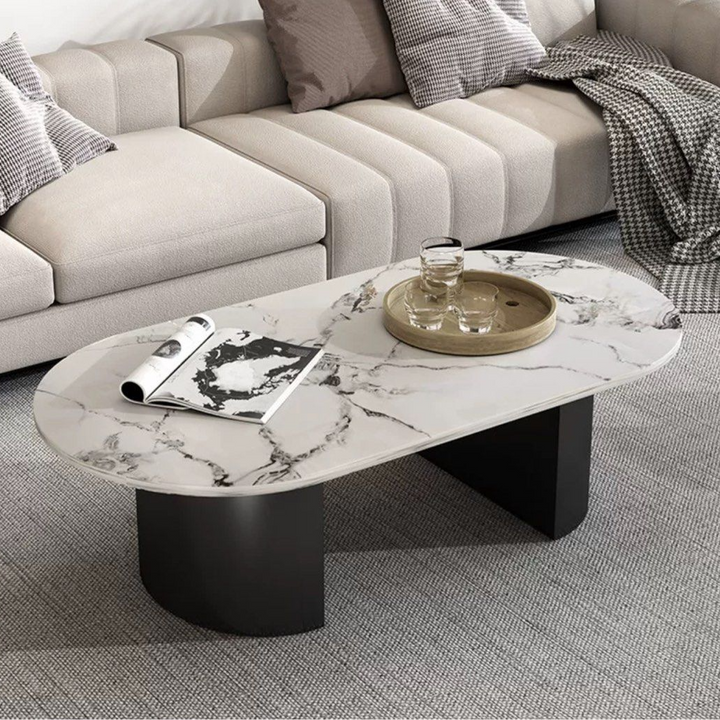 MAYES Sintered Stone Oval Coffee Table