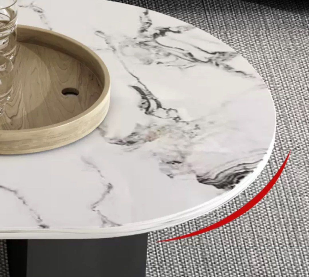 MAYES Sintered Stone Oval Coffee Table
