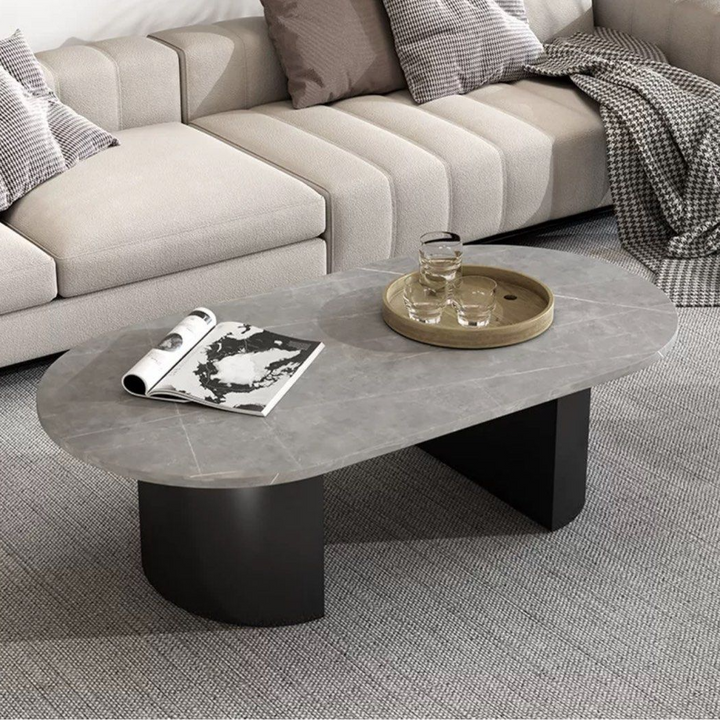 MAYES Sintered Stone Oval Coffee Table