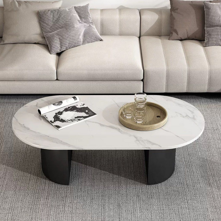 MAYES Sintered Stone Oval Coffee Table