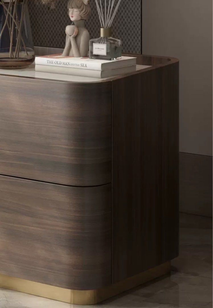 DUXTON Walnut Bedside Table