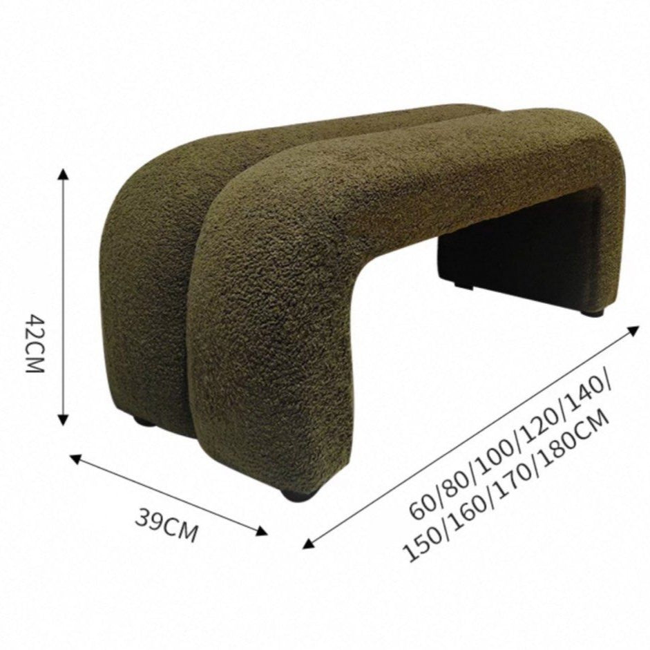 DYXTON Modern Boucle Bench