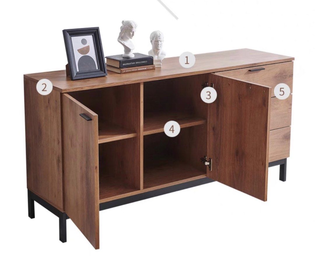 AUSTEN Industrial Solid Wood Sideboard