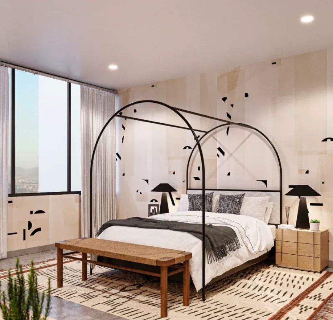 ELELA Modern Canopy Bedframe
