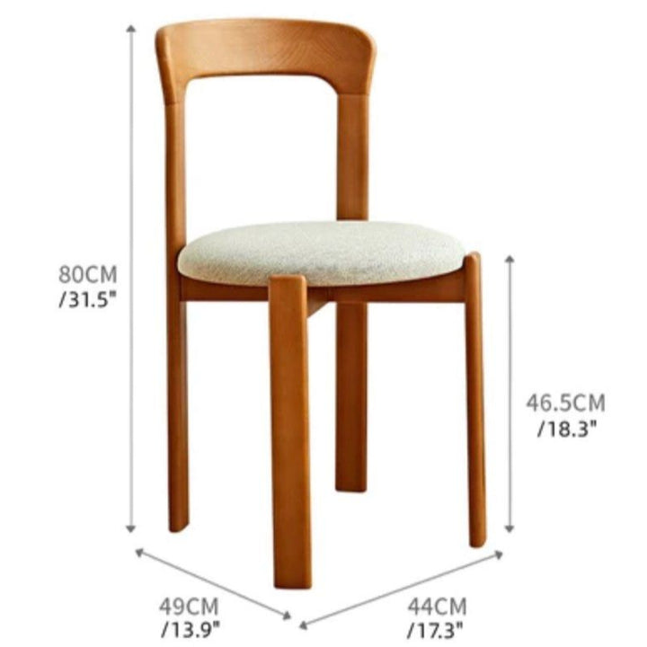 MALGUS Solid Wood Dining Chair (Set of 2)