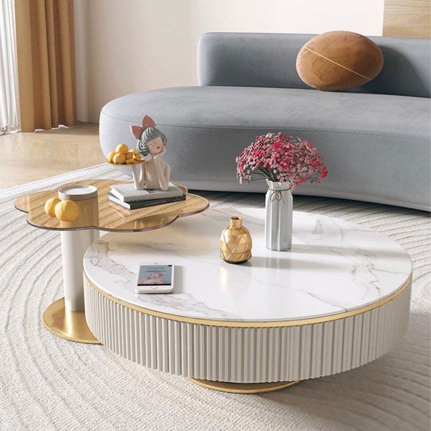 KIRAN Modern Rotatable Coffee Table