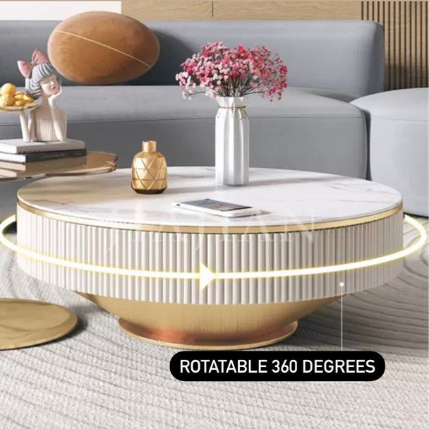 KIRAN Modern Rotatable Coffee Table