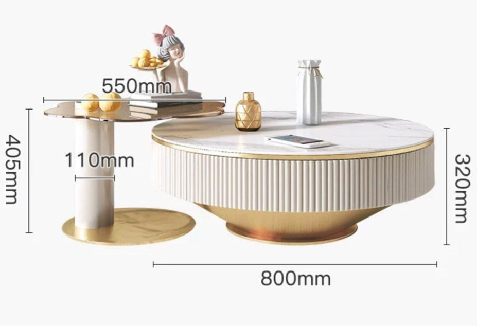 KIRAN Modern Rotatable Coffee Table